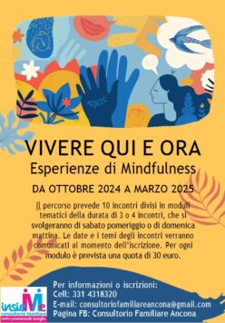 VIVERE QUI E ORA – Esperienze di Mindfulness- da OTTOBRE 2024 a MARZO 2025